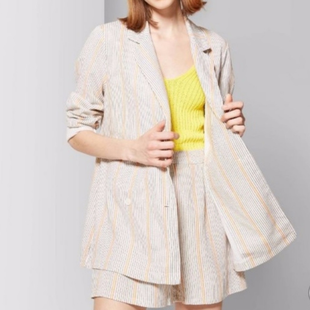 NWT Wild Fable Striped Linen Blazer